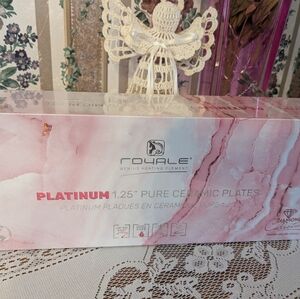 NIB Royale Platinum Pure Ceramic Plates hair straightener-Dirty Pink/Rose Sale